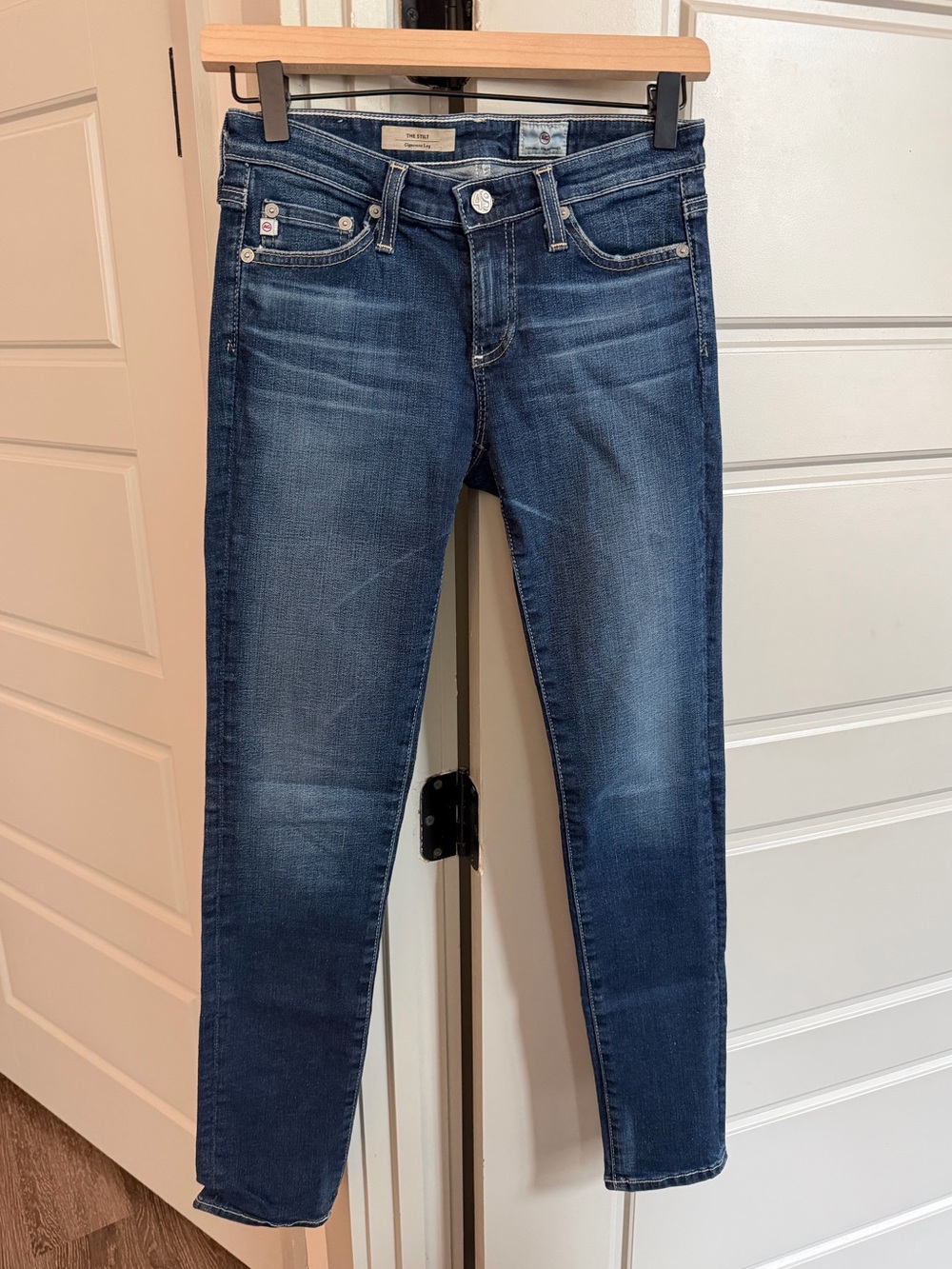 AG Jeans The Stilt Cigarette Leg Jeans in Dark Wash